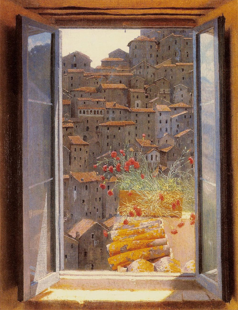 Эдвард Оеунь. Widok z okna, 1905