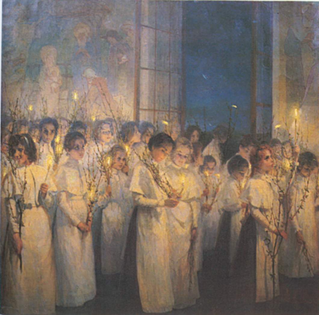 С.И.Блонская. Девочки. Вербное воскресенье. 1900 г. Таганрогский художественный музей