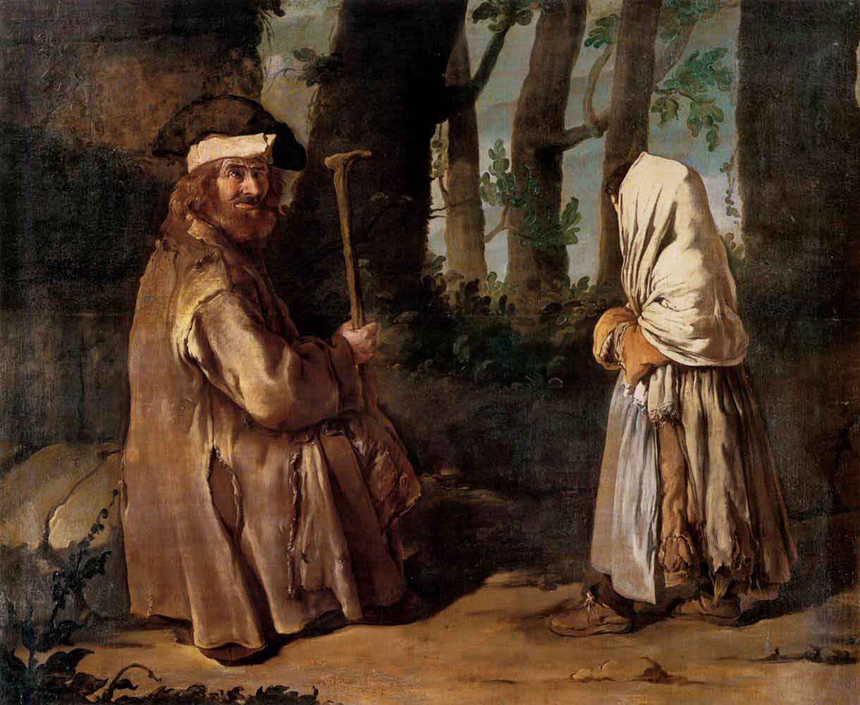 Giacomo Ceruti. Encounter in the Wood. Data anni '20 del XVIII sec.