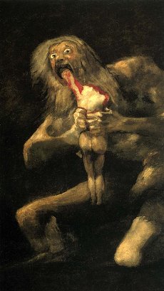 Франсиско Гойя. Сатурн, пожирающий своего сына. 1819-1823 гг.