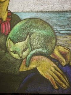 Gatto verde particolare